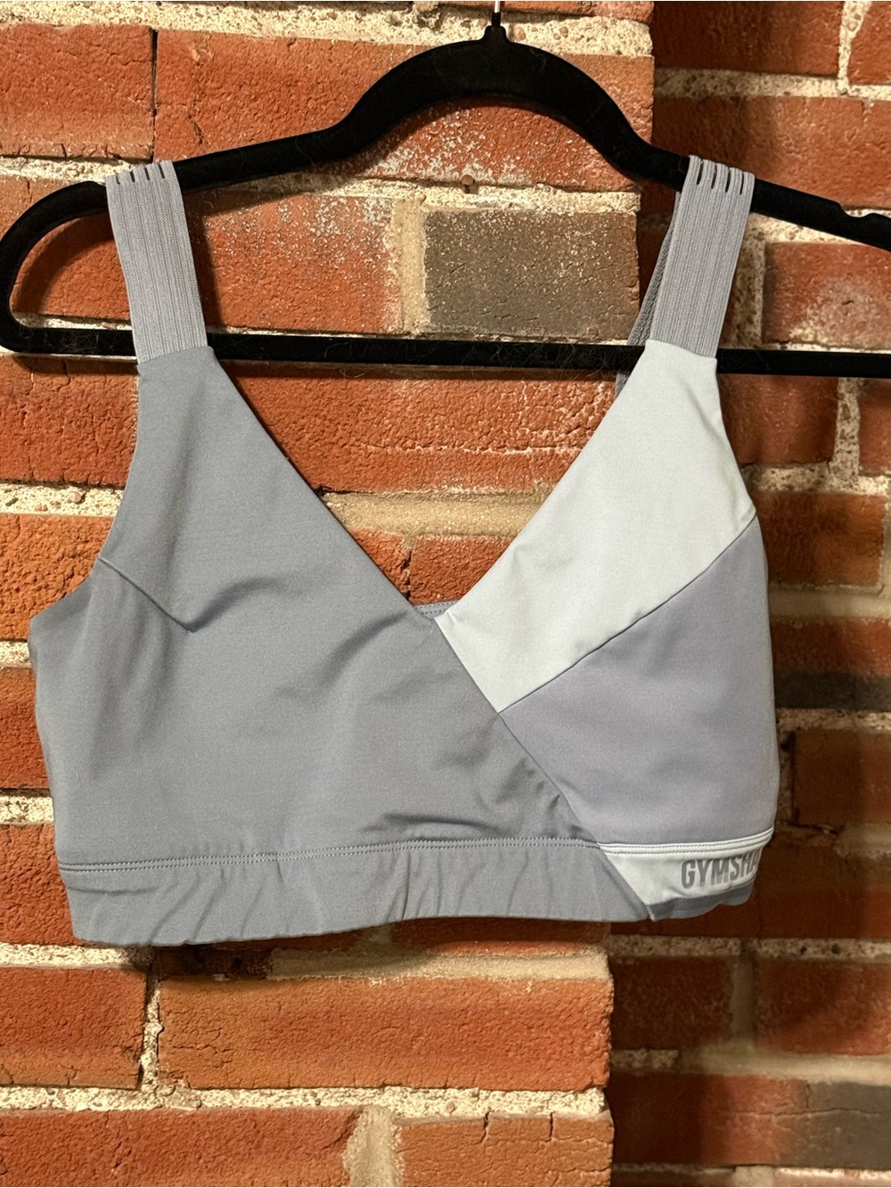 Gymshark Grey Wrap-Front Sports Bra